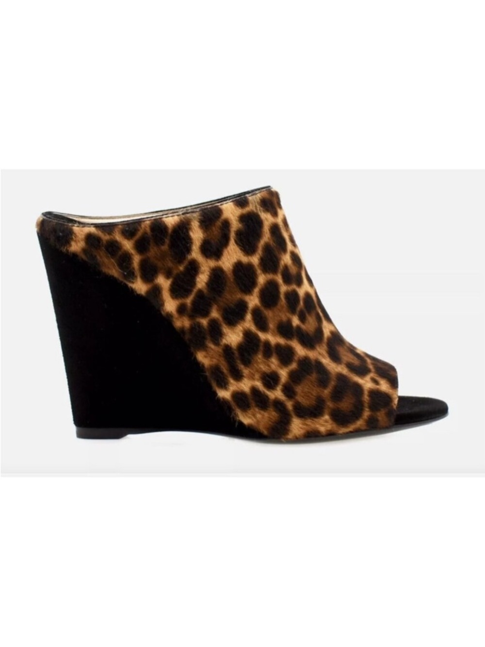 Prada Leopard Print Open-Toe Mule - Brown/Black - Picture 3 of 4